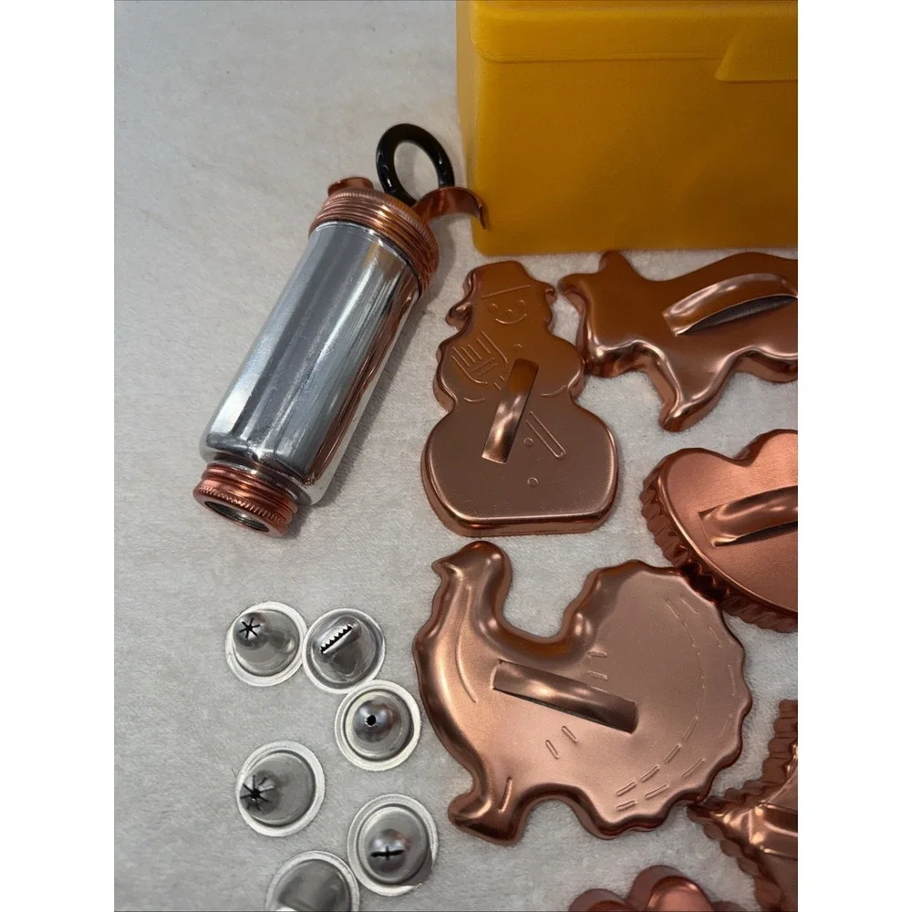 Land O Lakes Butter Cookie Kit Copper Cutters Press 1970s Kit Clean Vintage